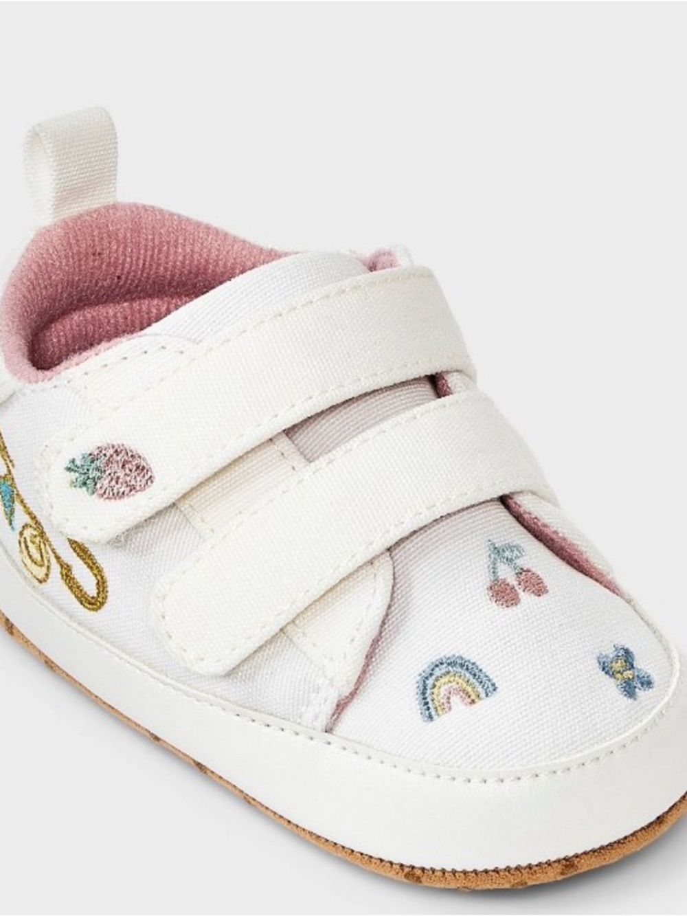Baby Girls' Embroidered Canvas Sneakers
- Cloud Island™ Cream 0-3M